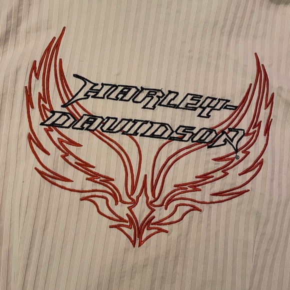 Women’s Harley Davidson Button Up Top. Heavy weight cotton & spandex. Size XL. - Picture 2 of 10